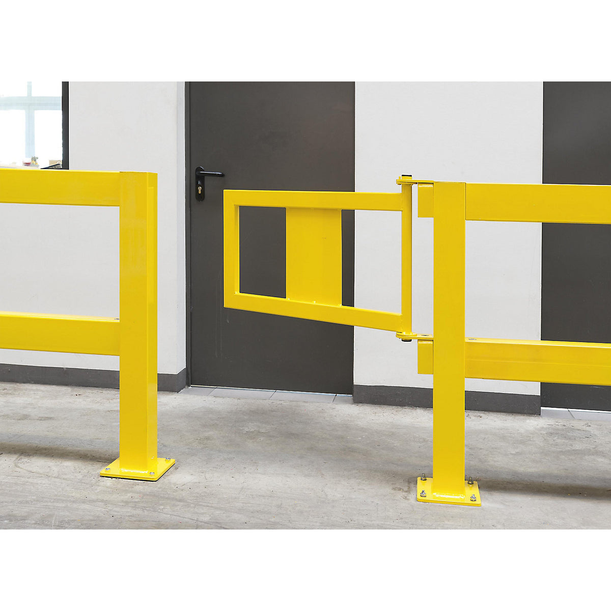 Gate for safety railing, XL-Line, yellow, without gas pressure spring.