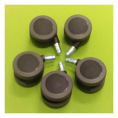 Castor set, pack of 5, for LARS stools, for hard floors.