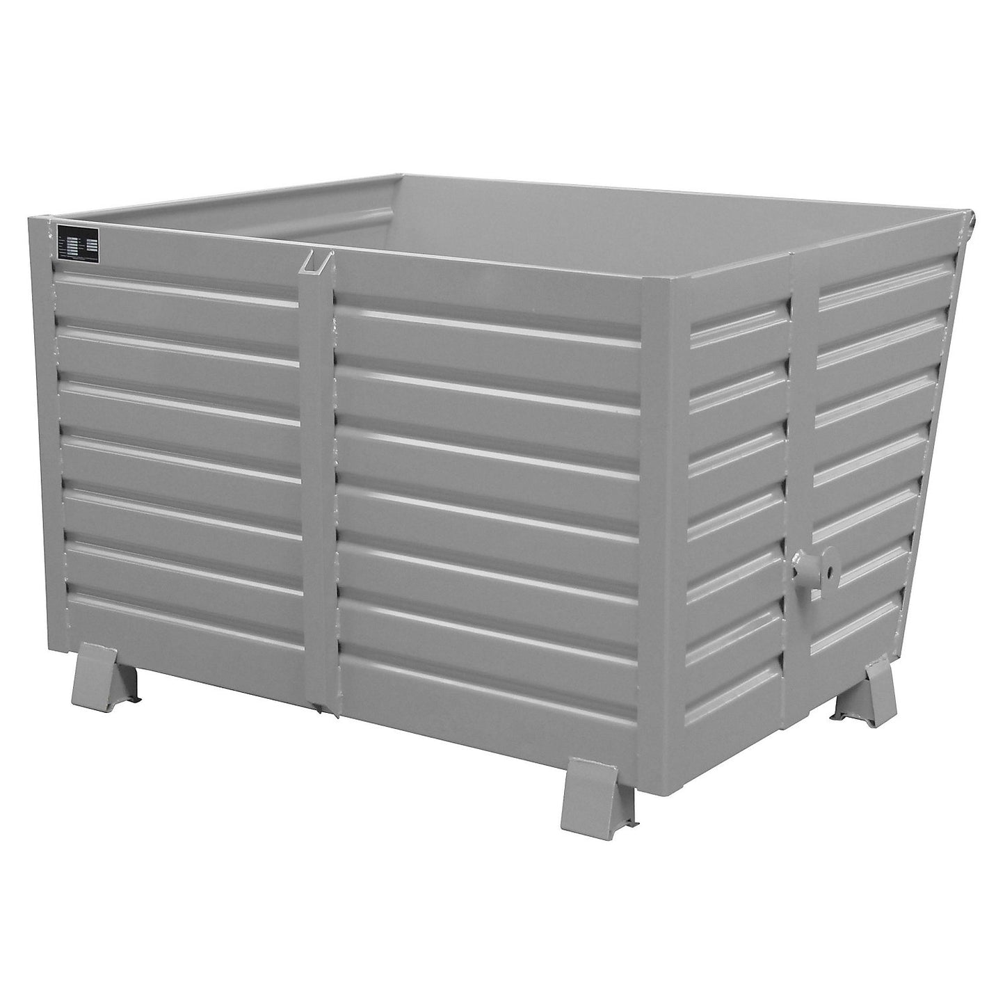 Tipping skip, stackable, capacity 1.5 m³, hot dip galvanised in accordance with EN ISO 1461.