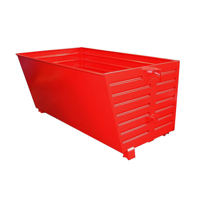 Tipping skip, stackable, capacity 2 m³, red RAL 3000.