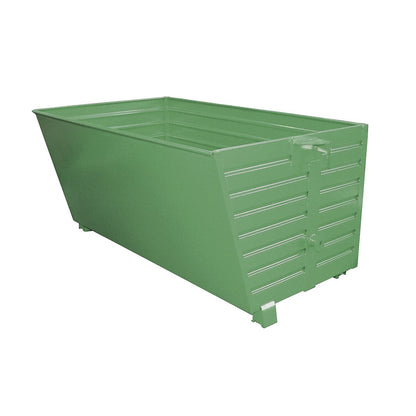 Tipping skip, stackable, capacity 2 m³, green RAL 6011.