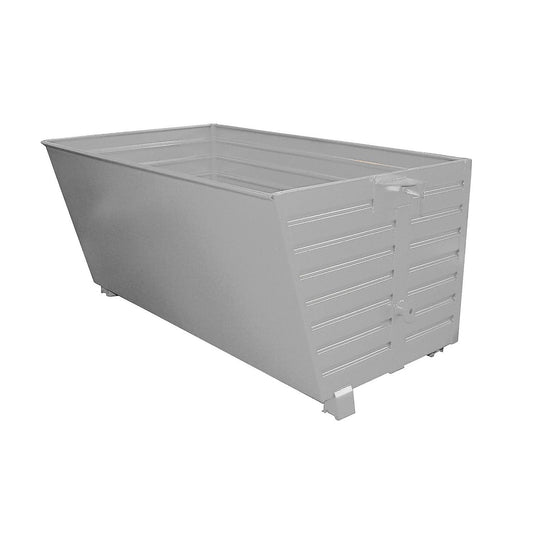 Tipping skip, stackable, capacity 2 m³, hot dip galvanised in accordance with EN ISO 1461.