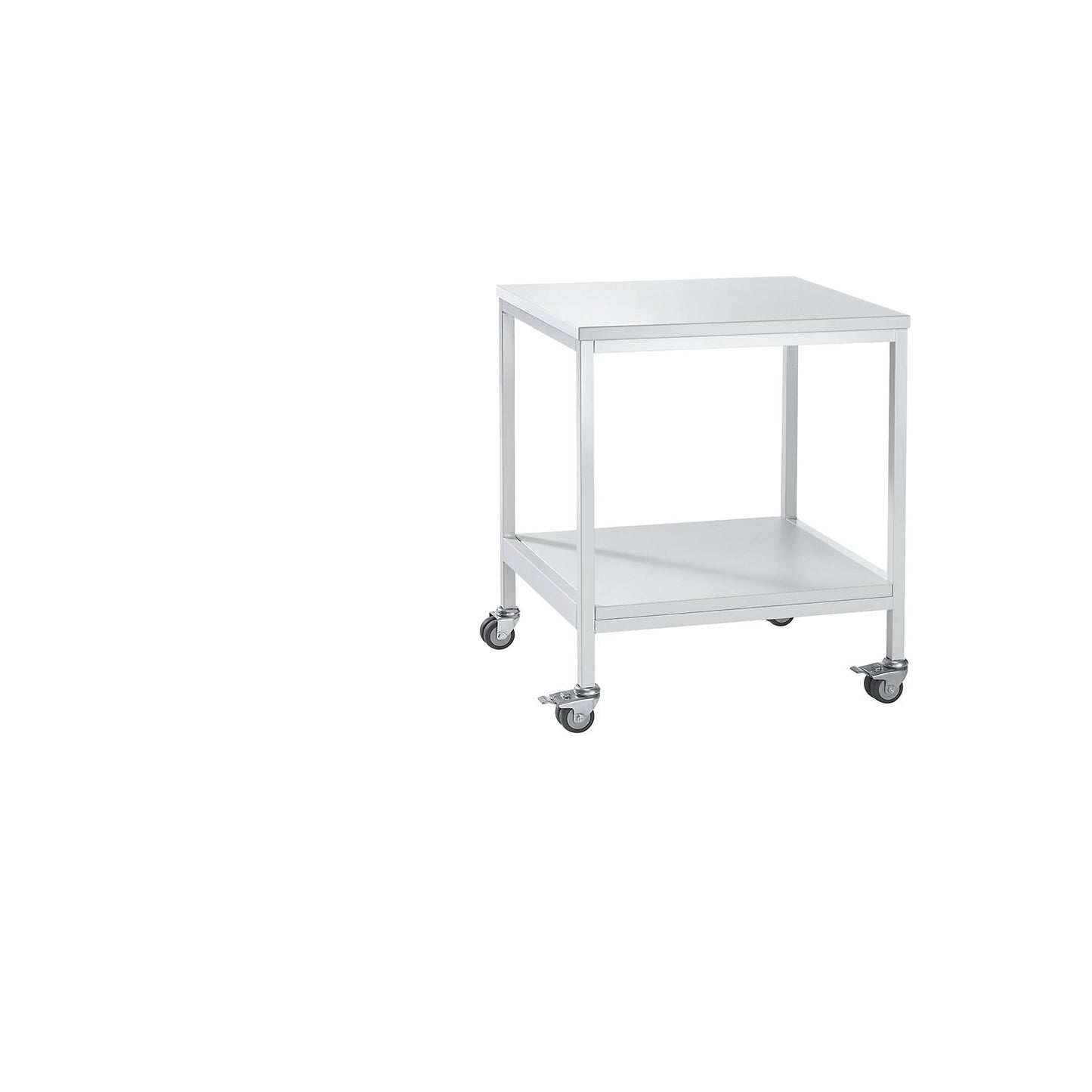 Mobile laboratory table, with shelf, max. load 200 kg, WxDxH 900 x 750 x 900 mm.