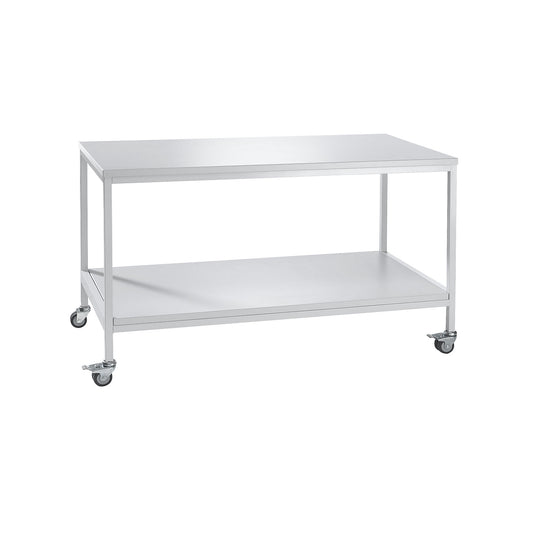 Mobile laboratory table, with shelf, max. load 200 kg, WxDxH 1500 x 750 x 900 mm.