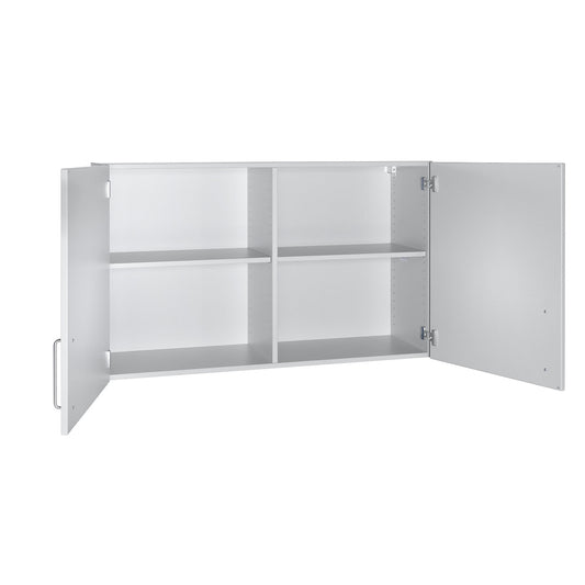 Laboratory wall mounted cupboard, 2 hinged doors, WxDxH 900 x 400 x 750 mm.
