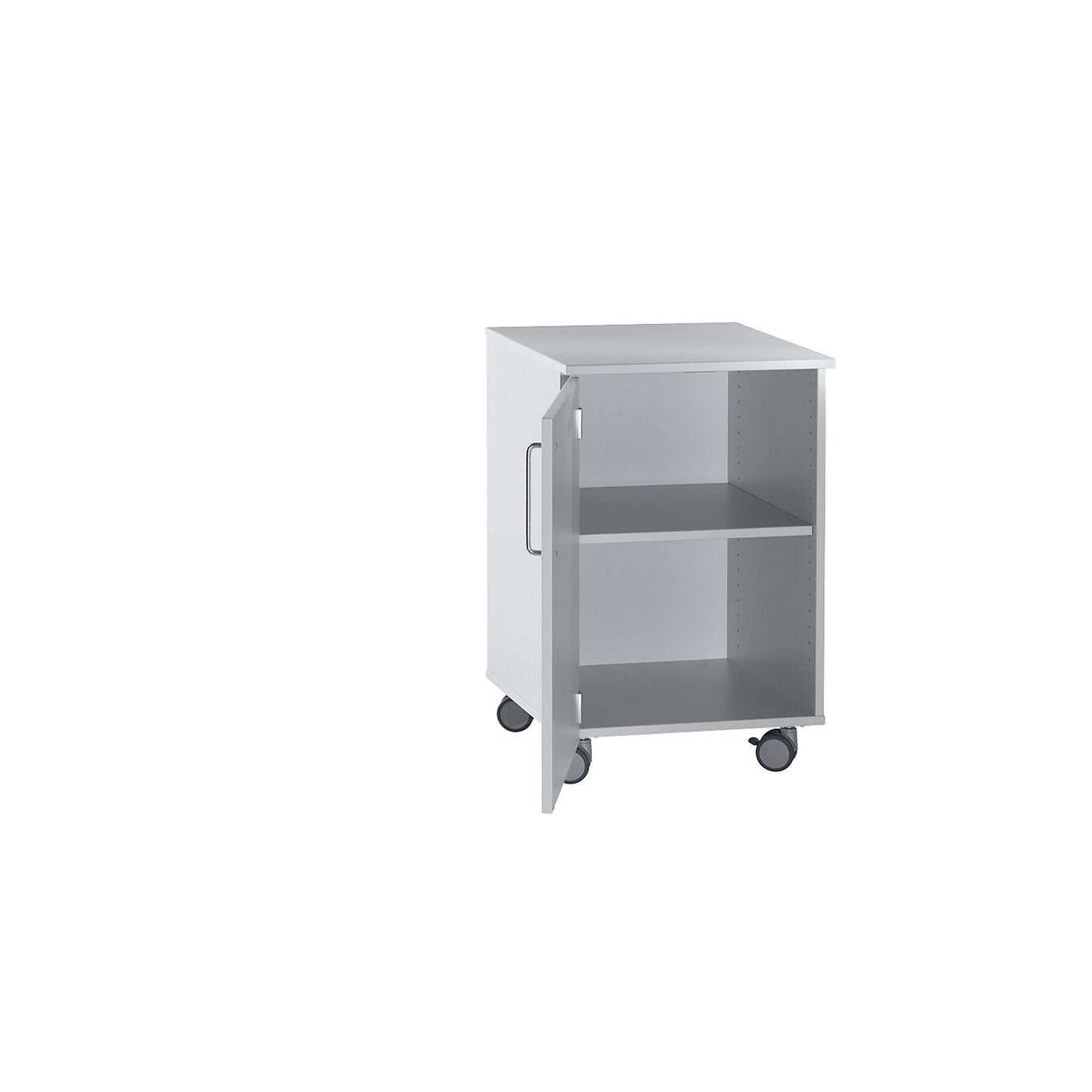 Laboratory base cupboard, high, 1 hinged door, 1 shelf, width 536 mm.