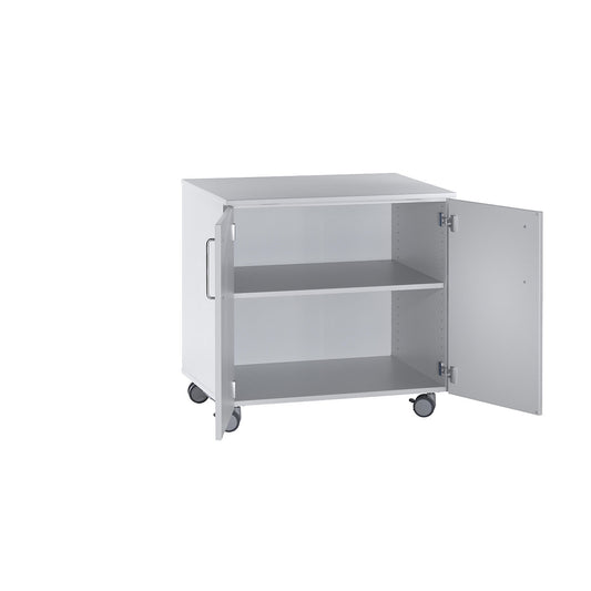 Laboratory base cupboard, high, 2 doors, 1 shelf, width 836 mm.