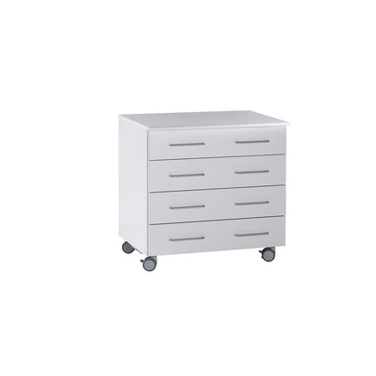 Laboratory base cupboard, high, 4 drawers, width 536 mm.
