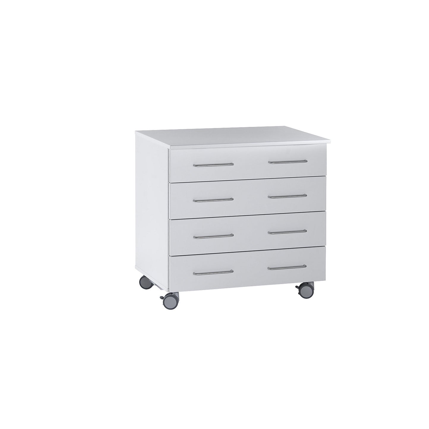 Laboratory base cupboard, high, 4 drawers, width 836 mm.