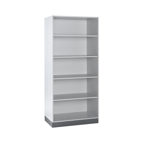 Laboratory shelf unit, height 2000 mm, width 900 mm.