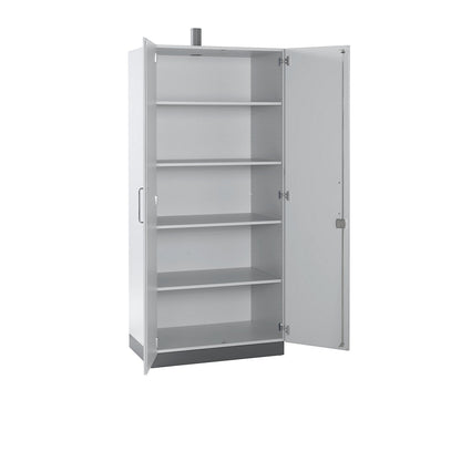 Laboratory chemical storage cupboard, with ventilation connection, width 900 mm.