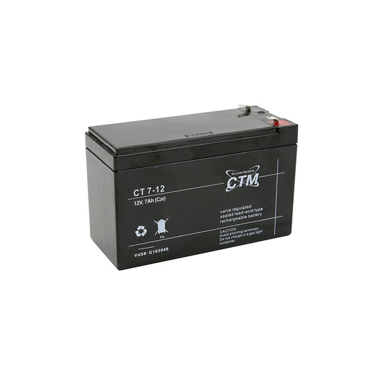 Battery 12 V - 7 Ah, for mini lifter, plastic, black.