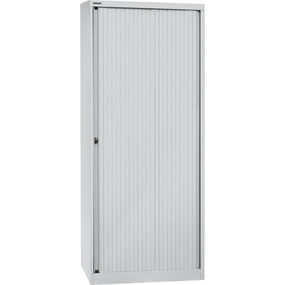 EURO roller shutter cupboard, width 800 mm, 4 shelves, light grey.
