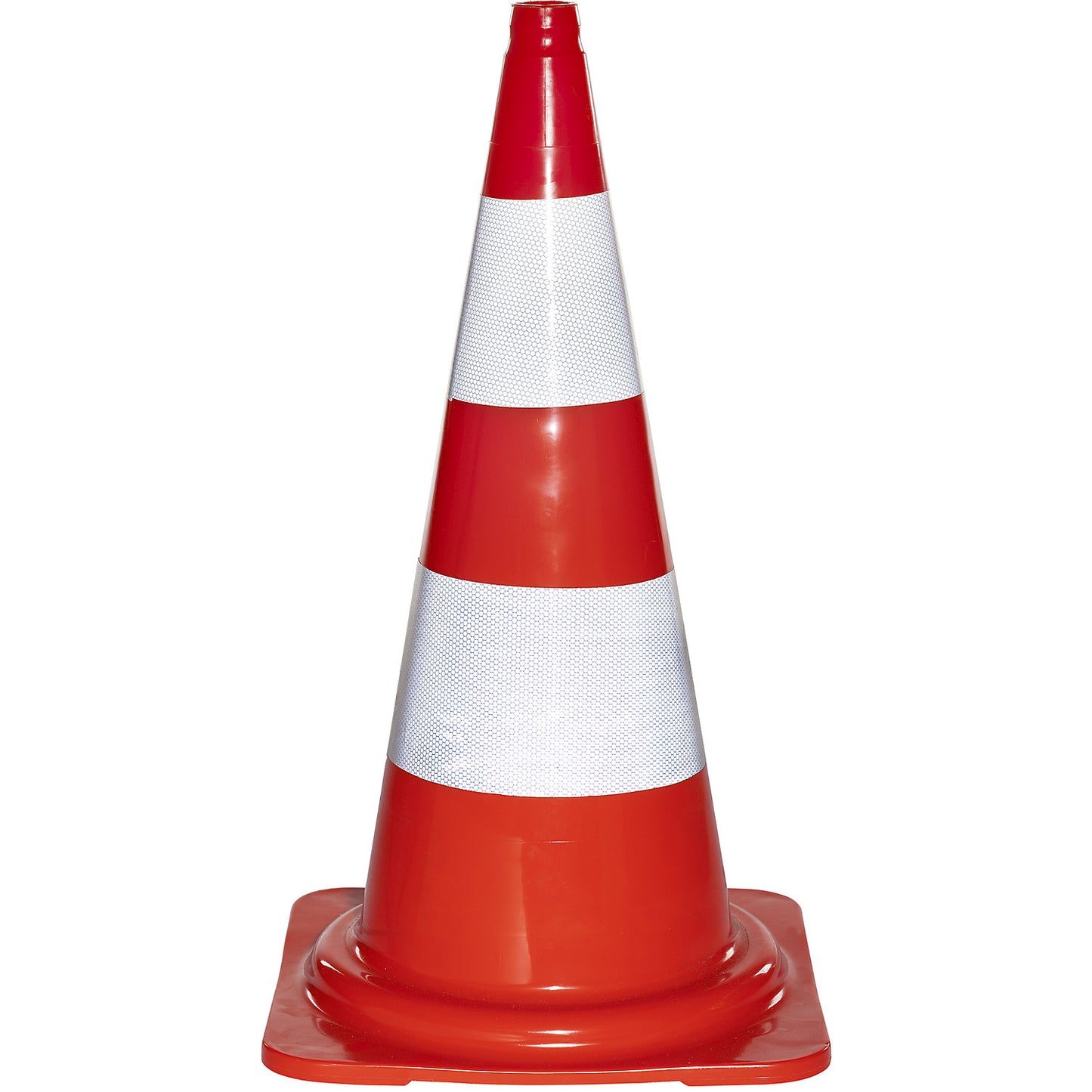 PVC traffic cone, pack of 2, fluorescent, height 500 mm.