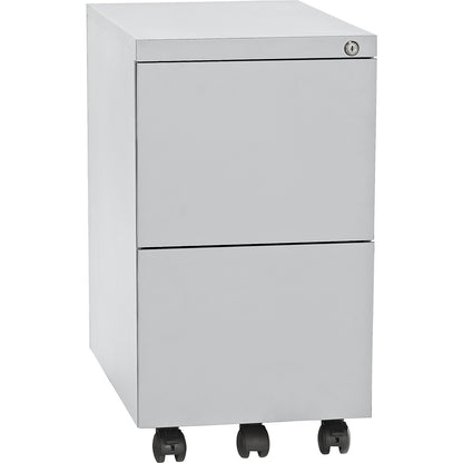 Mobile pedestal, steel, 2 suspension file drawers, depth 590 mm, light grey.