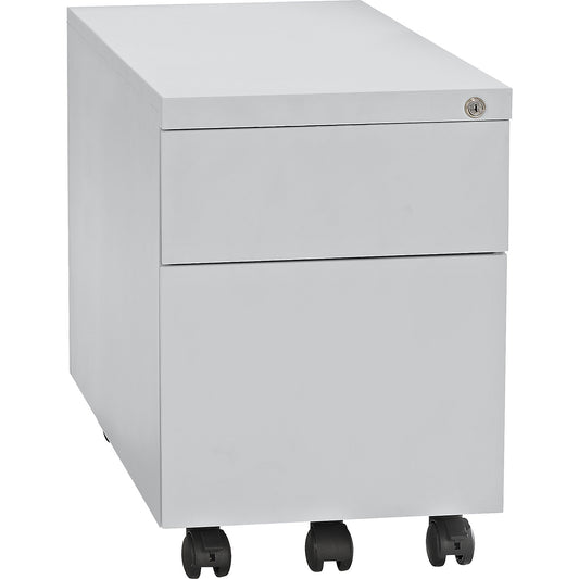 Mobile pedestal, steel, 1 pen tray, 1 drawer, 1 suspension file drawer, depth 790 mm, light grey.
