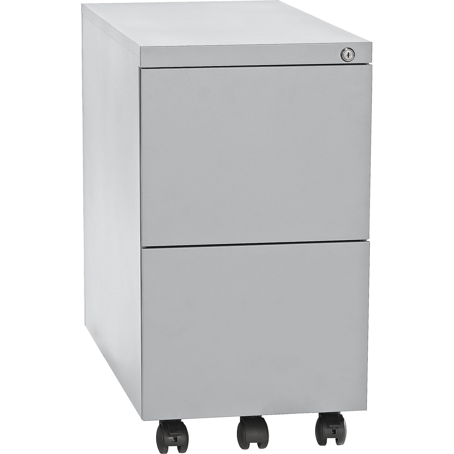 Mobile pedestal, steel, 2 suspension file drawers, depth 790 mm, light grey.