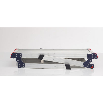 Aluminium working platform, 2 steps, folding.