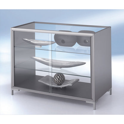 LINK counter display cabinet, full glazing, 2 shelves, HxWxD 900 x 1200 x 600 mm.
