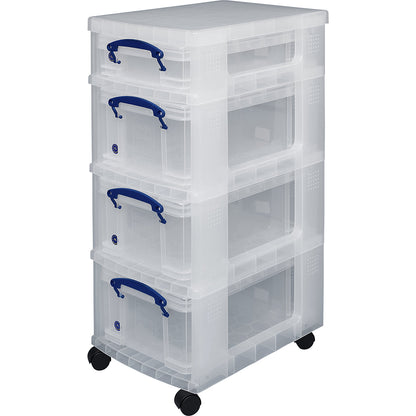 Roller tower, complete with 4 boxes (1 x 4 l, 3 x 9 l), external LxWxH 420 x 300 x 720 mm.