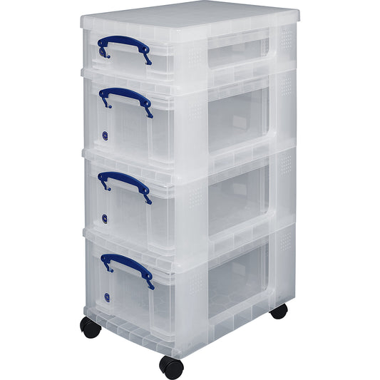 Roller tower, complete with 4 boxes (1 x 4 l, 3 x 9 l), external LxWxH 420 x 300 x 720 mm.