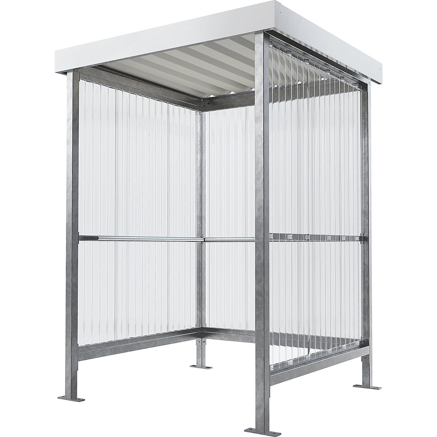 Canopy Jena Maxi, two-sided shelter, WxD 1500 x 1500 mm, hot dip galvanised.
