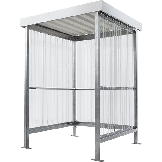 Canopy Jena Maxi, three-sided shelter, WxD 1500 x 1500 mm, hot dip galvanised.