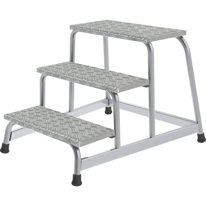 Machine step, platform 550 x 300 mm, 5 steps incl. platform, WxD 840 x 1390 mm.