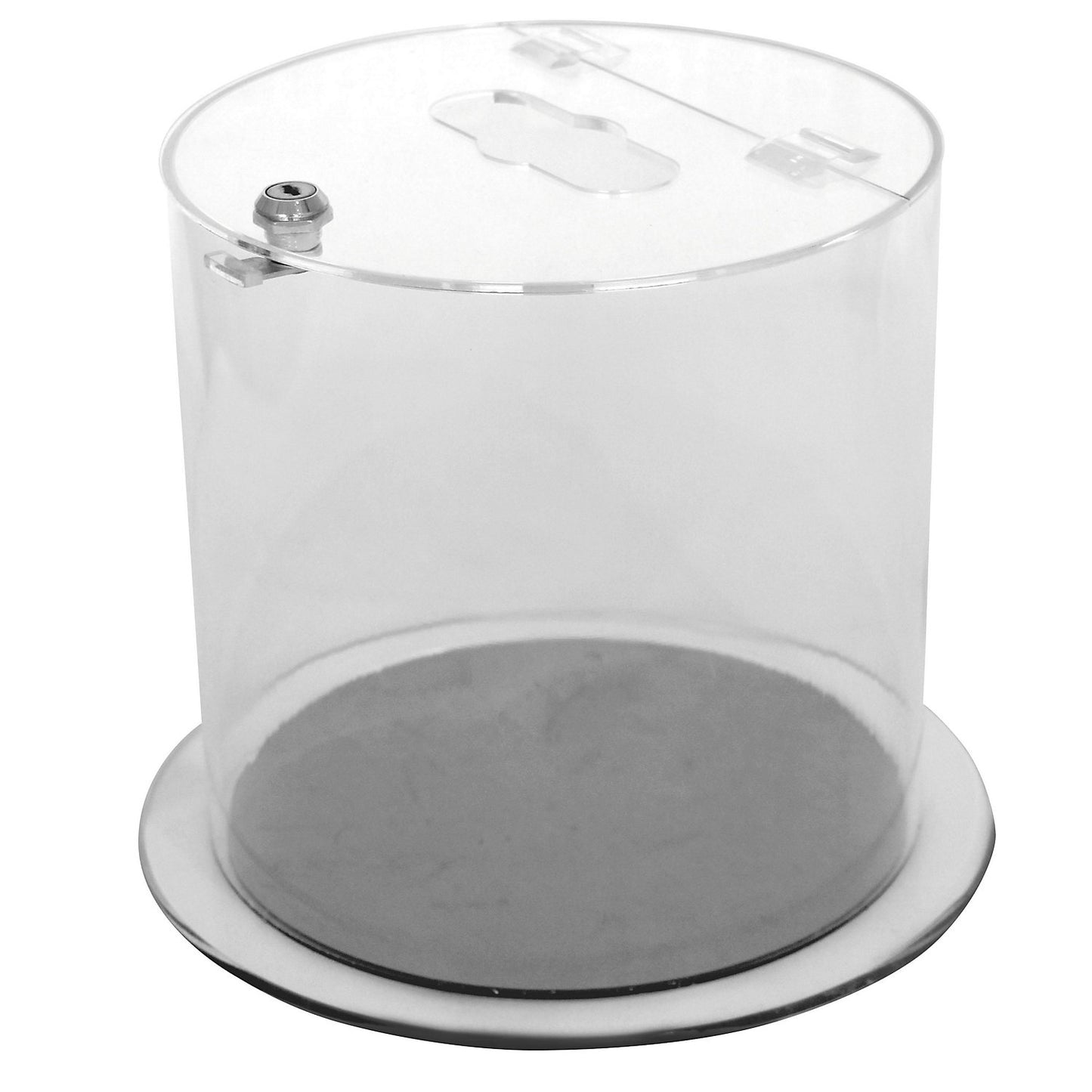Collection container for batteries, transparent, lockable, capacity 12 l.