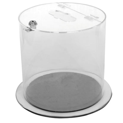 Collection container for batteries, transparent, lockable, capacity 12 l.