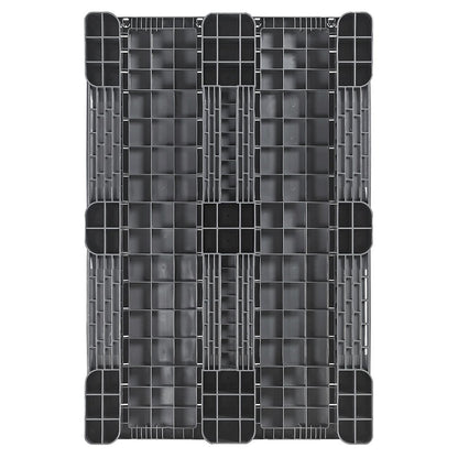 Plastic pallet, LxWxH 1200 x 800 x 146 mm, basalt grey.