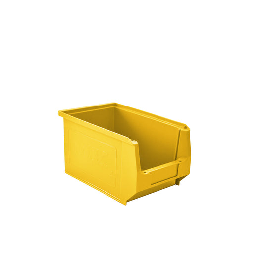 Open fronted storage bin made of polyethylene, LxWxH 240 x 150 x 130 mm, yellow, pack of 25.