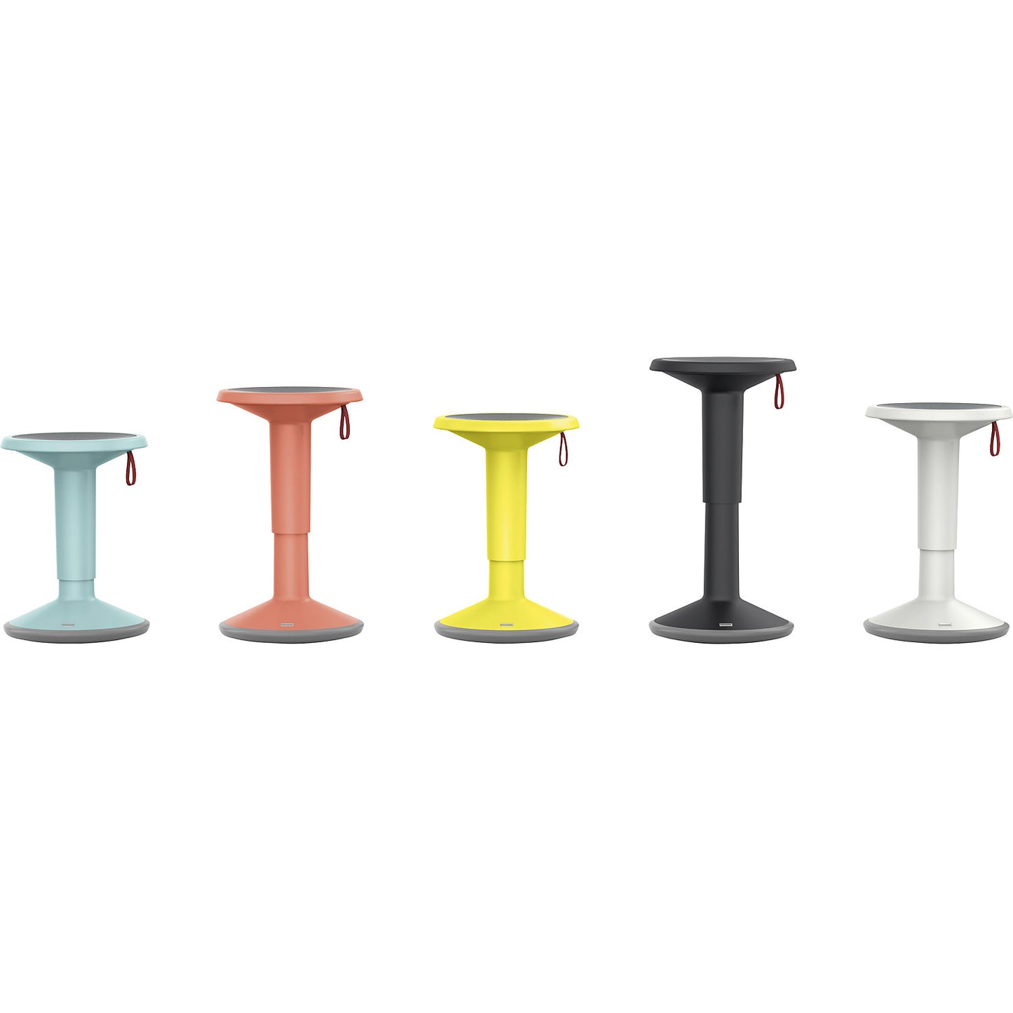 UP multifunctional stool, height adjustable 450 - 630 mm, pastel turquoise.
