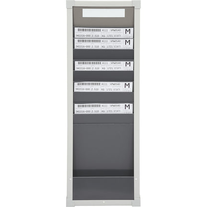 Card sorting board system, 10 compartments, height 750 mm, with 1 row.
