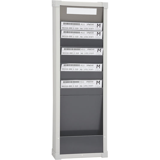 Card sorting board system, 10 compartments, height 750 mm, with 1 row.
