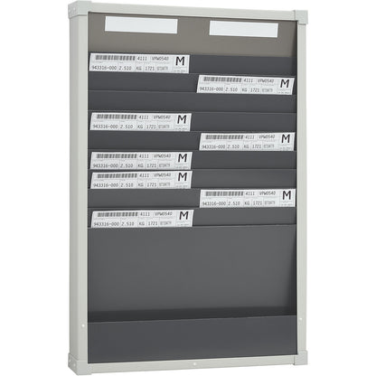 Card sorting board system, 10 compartments, height 750 mm, with 2 rows.
