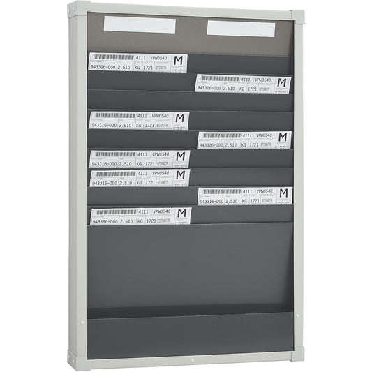 Card sorting board system, 10 compartments, height 750 mm, with 2 rows.