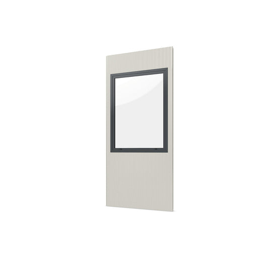 Prefab office, external WxH 1150 x 2600 mm, panel with fixed window.