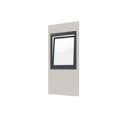 Prefab office, external WxH 1150 x 2600 mm, panel with hinged/tilting window.