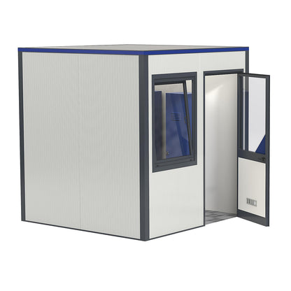 Prefab office, external WxH 1150 x 2600 mm, panel with hinged/tilting window.