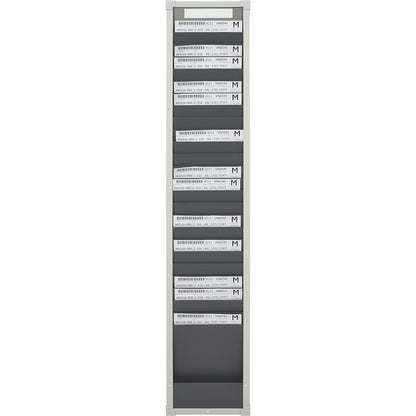 Card sorting board system, 25 compartments, height 1350 mm, with 1 row.