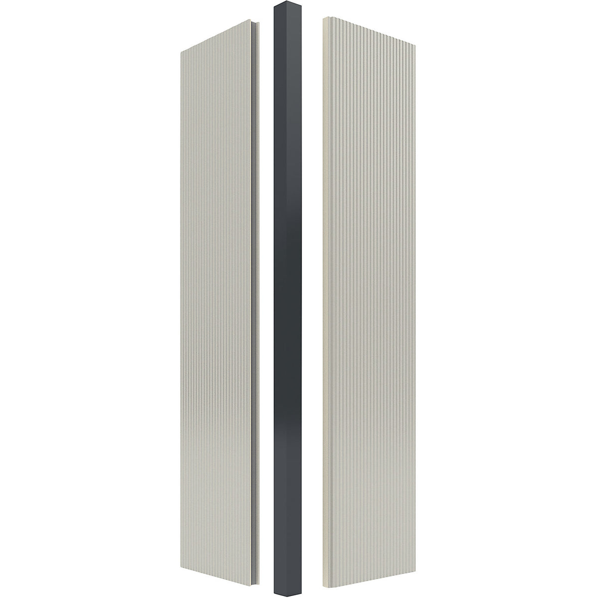 Prefab office, corner post, aluminium.