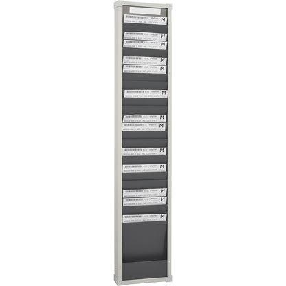 Card sorting board system, 25 compartments, height 1350 mm, with 1 row.