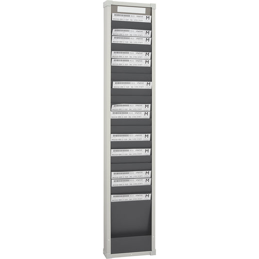 Card sorting board system, 25 compartments, height 1350 mm, with 1 row.