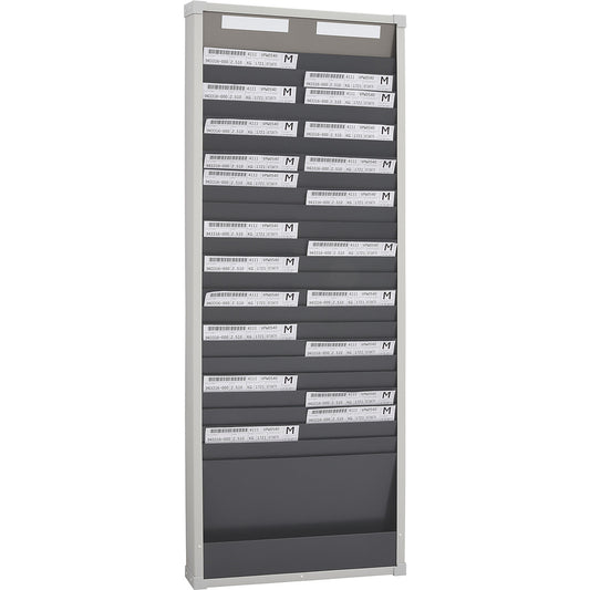 Card sorting board system, 25 compartments, height 1350 mm, with 2 rows.
