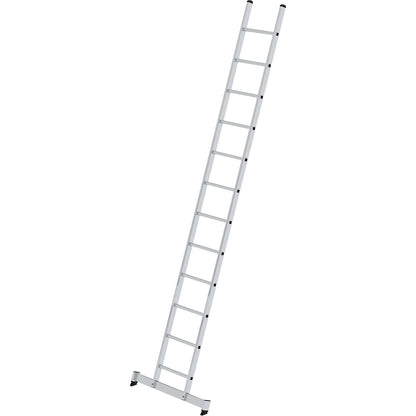 Lean to ladder with rungs, professional version, width 420 mm, 12 rungs, with nivello® support.