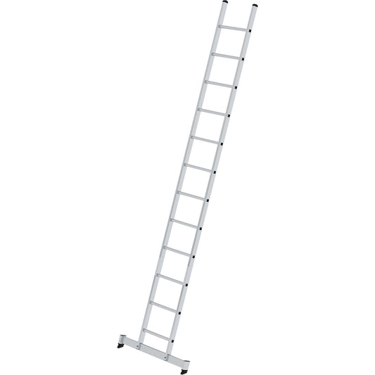 Lean to ladder with rungs, professional version, width 420 mm, 12 rungs, with nivello® support.