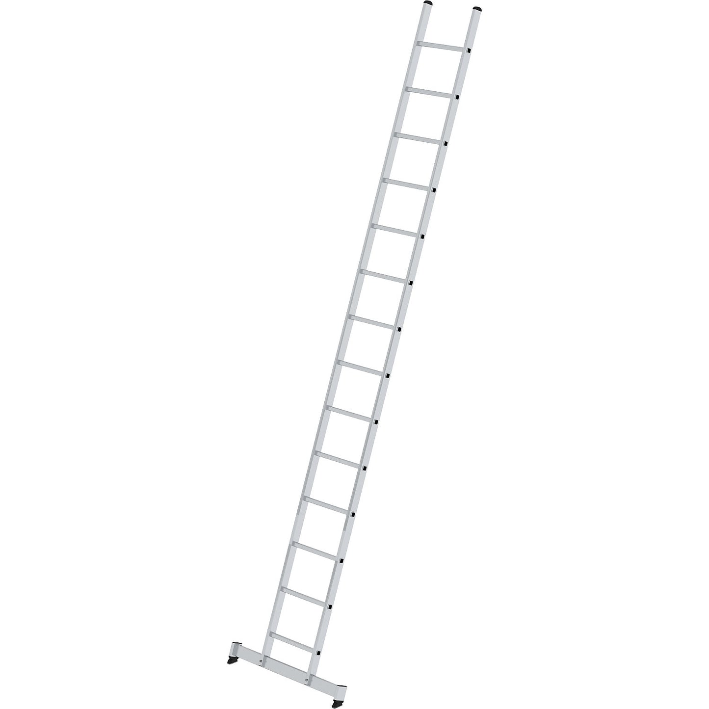 Lean to ladder with rungs, professional version, width 420 mm, 14 rungs, with nivello® support.