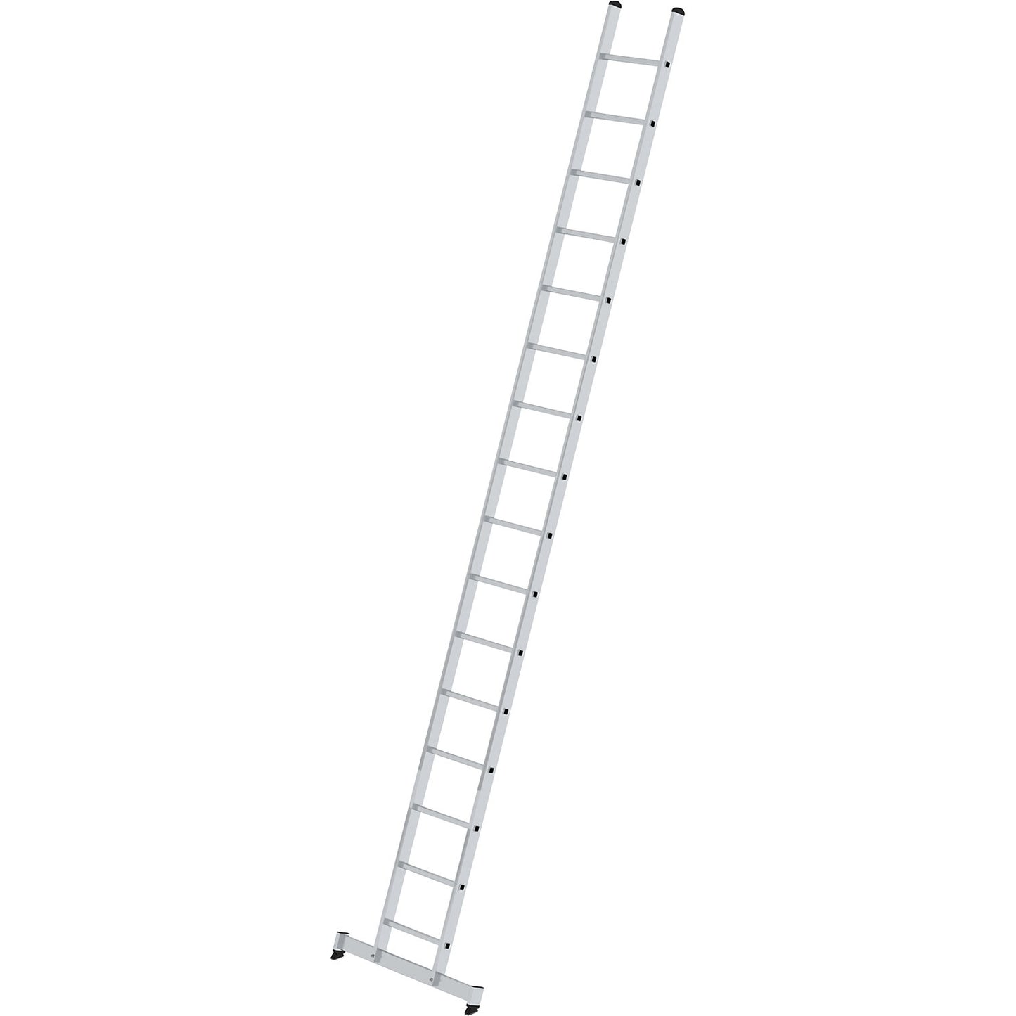 Lean to ladder with rungs, professional version, width 420 mm, 16 rungs, with nivello® support.