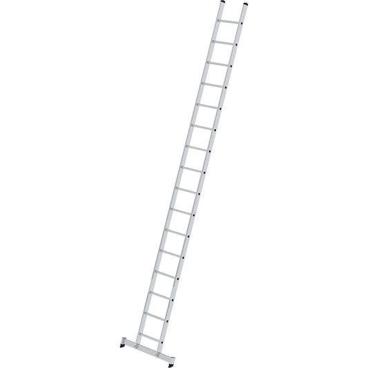 Lean to ladder with rungs, professional version, width 420 mm, 16 rungs, with nivello® support.